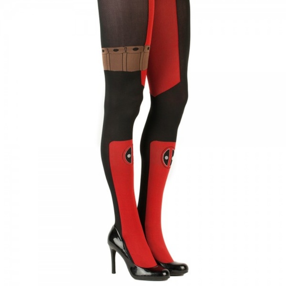 Bioworld Accessories - Marvel Comics Deadpool 1 Pair Women's Tights